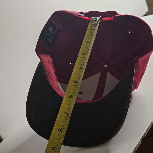 Pit Bull Mens Baseball Hat Leather American Flag Patch And Visor Red Brown Snap - Picture 14 of 14